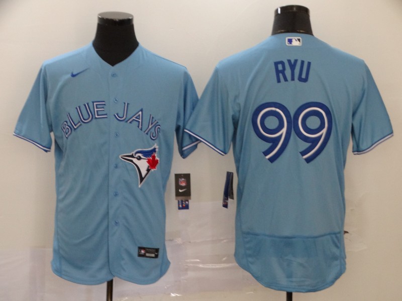 Men's Toronto Blue Jays #99 Hyun-jin Ryu Blue Flex Base Stitched MLB Jersey